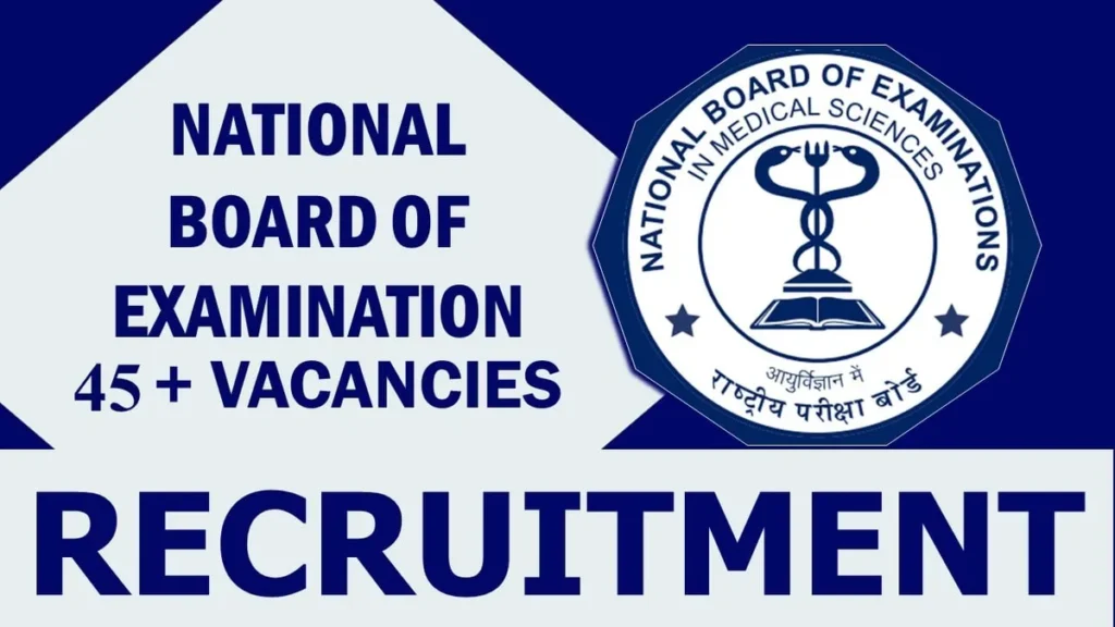 NBEMS Recruitment 2023 आयुर्विज्ञान में राष्ट्रीय परीक्षा बोर्ड द्वारा विभिन्न पदों पर भर्ती का नोटिफिकेशन जारी