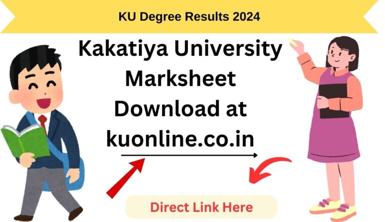 KU Degree Results 2024 Kakatiya University Marksheet Download at kuonline.co.in