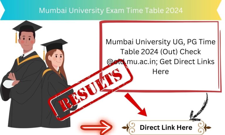 Mumbai University UG, PG Time Table 2024 (Out) Check @old.mu.ac.in; Get Direct Links Here